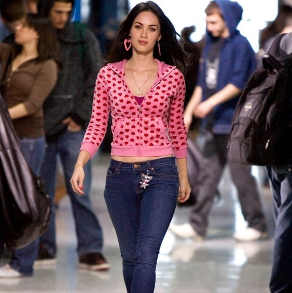 Tops - y2k heart zip up